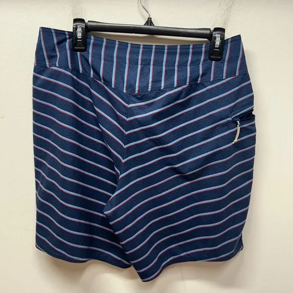 Patagonia Mens Striped Boardshorts With Drawstring & Zip Pocket 34 - Picture 6 of 8